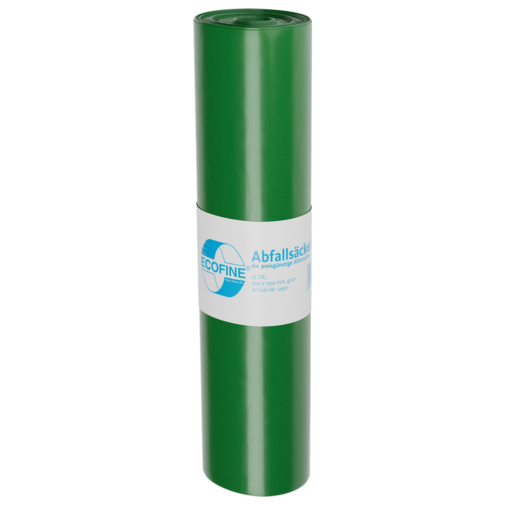 12901_Produktbild_Ecofine_Abfallsaecke_Rolle_gruen_S_oH_WebRGB