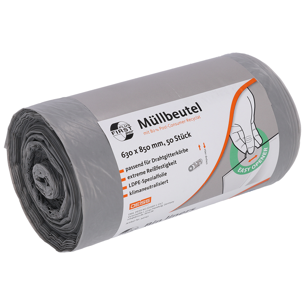 34043_Produktbild_FIRST_PLUS_PCR_Muellbeutel_Rolle_grau_L_oH_WebRGB